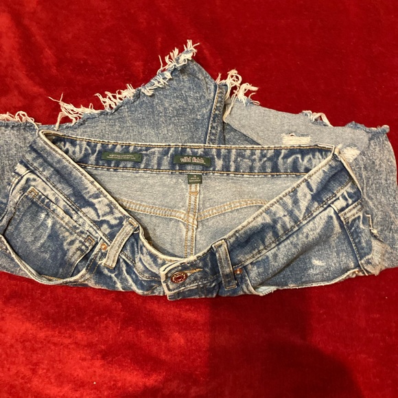 Cut off denim short shorts in size 10 by Wild Fable - Picture 4 of 5